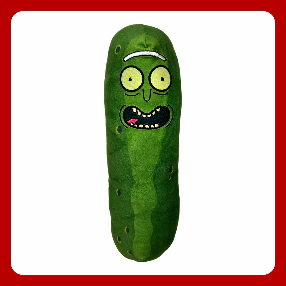 Adult Swim Rick Morty Pickle Plush Cartoon Character Toy 12in Green‎ Soft NWOT